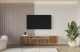 Material: Holzwerkstoff, Material der Rückwand: MDF, Ausführung: Hängend, Größe: 200 cm, Farbe: Artisan und Katania, Zimmer: Wohnzimmer, Anzahl der Türen: 3, Front-Typ: Gefräste, Art der Griffe: Griffleiste, Art der Türen: Klapptür, Breite: 200 cm, Tiefe: 41 cm, Höhe: 40 cm, Geschlossene Fächer: 3, Offene Fächer: 1, Anzahl der Teile: 1 - 1