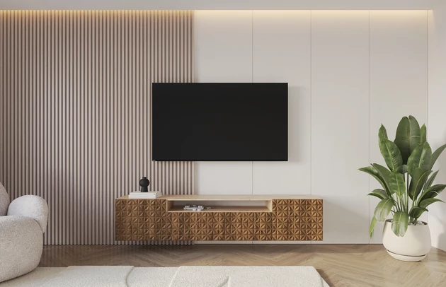 Material: Holzwerkstoff, Material der Rückwand: MDF, Ausführung: Hängend, Größe: 200 cm, Farbe: Artisan und Katania, Zimmer: Wohnzimmer, Anzahl der Türen: 3, Front-Typ: Gefräste, Art der Griffe: Griffleiste, Art der Türen: Klapptür, Breite: 200 cm, Tiefe: 41 cm, Höhe: 40 cm, Geschlossene Fächer: 3, Offene Fächer: 1, Anzahl der Teile: 1 - 1