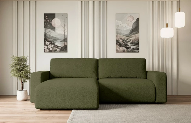 Bezug: Bouclé, Farbe: Grün - Quelle 38, Stellvariante: Universall - Links/Rechts angeordnet, Stoffbeschreibung: polsterstoff-quelle-hochwertiger-boucle-stoff-strapazierfahig-atmungsaktiv-und-pflegeleicht-80-000-martindale-zyklen-100-pes-pillingarm4-5-gewicht-315-g-m2-±5, Materialzusammensetzung: 100% Polyester, Pilling Resistenz: 5, Abriebfestigkeit: 5, Scheuerbeständigkeit: 80000 Martindale-Zyklen, Zimmer: Wohnzimmer, Tiefe: 143 cm, Breite: 247 cm, Höhe: 83 cm, Schlaffunktion: Mit Schlaffunktion, Länge der Schlaffläche: 205 cm, Breite der Schlaffläche: 123-cm, Liegehöhe: 40 cm, Anzahl der Sitzflächen: 3, Sitzfüllung: Wellenfeder + T30-Schaumstoff, Anzahl der Rückenkissen: 2, Art der Rückenkissen: Abnehmabr, Annzahl der Sitzkissen: 2, Material der Füße: Kunststoff, Höhe der Füße: 3,5 cm, Farbe der Füße: Schwarz, Tiefe der Armlehnen: 88 cm, Breite der Armlehnen: 23 cm, Breite der Ottomane: 100 cm, Tiefe der Ottomane: 107 cm, Tiefe der Sitzfläche: 52 cm, Sitzhöhe: 40 cm, Art des Stauraumes: Innenfach geschlossen - 1