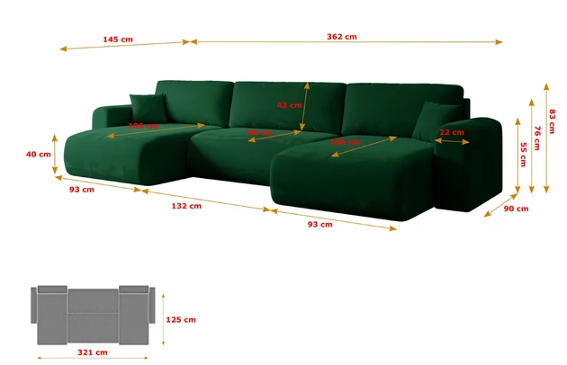 Wohnlandschaft ORRO-U - 7