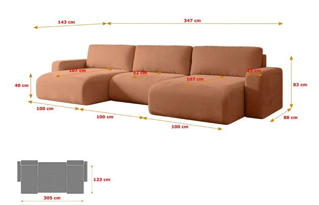 Wohnlandschaft KLEEA-U - 7