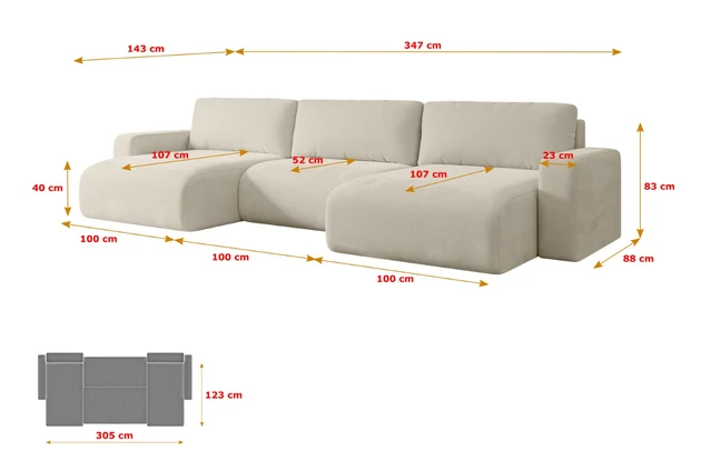 Wohnlandschaft KLEEA-U - 7