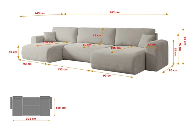 Wohnlandschaft ORRO-U - 7