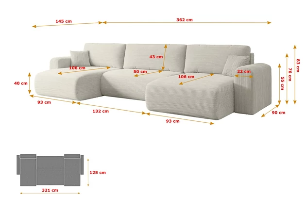 Wohnlandschaft ORRO-U - 7