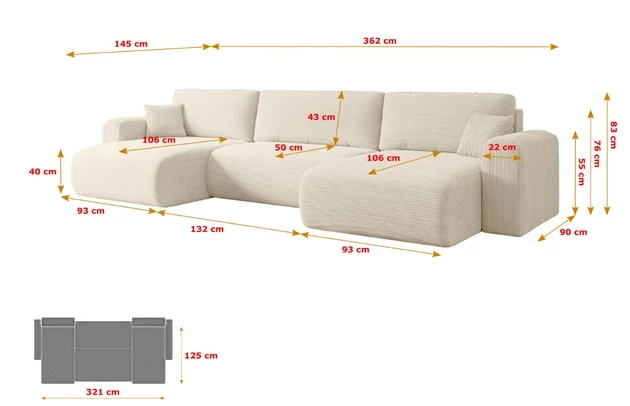 Wohnlandschaft ORRO-U - 7