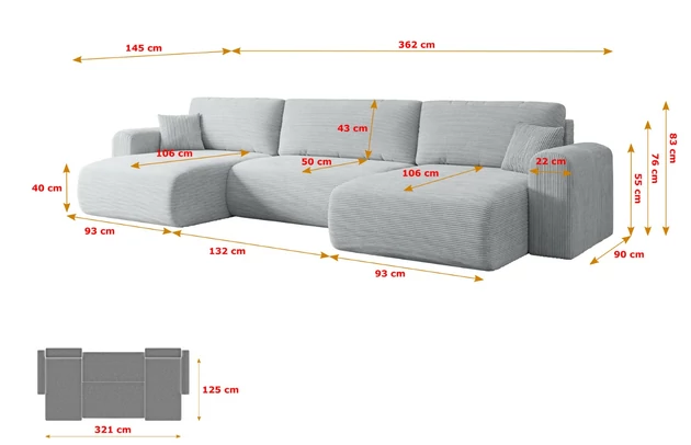 Wohnlandschaft ORRO-U - 7