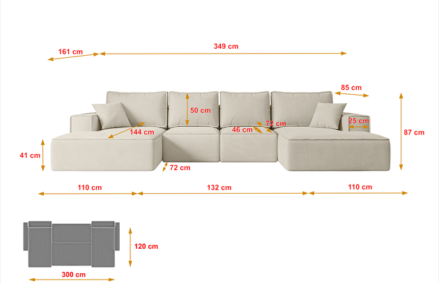 Wohnlandschaft SERRA-U - 6