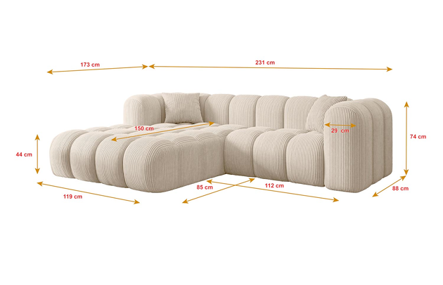 Ecksofa OLEA-L1 - 4