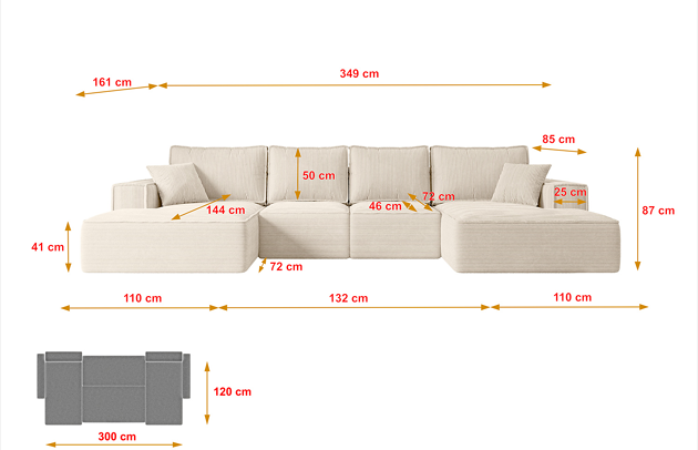 Wohnlandschaft SERRA-U - 6