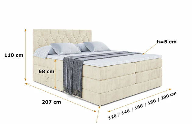 Boxspringbett VELANTO-BZ KING - 5