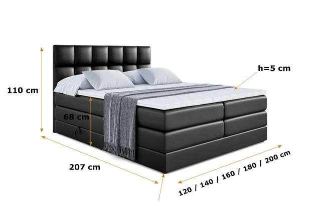 Boxspringbett RICAR KING - 5