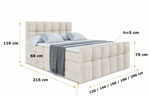 Boxspringbett RICAR-Z KING - 6