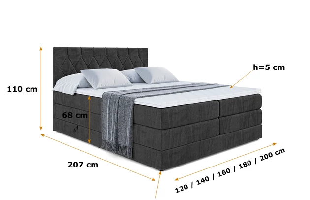 Boxspringbett VELANTO-BZ KING - 5