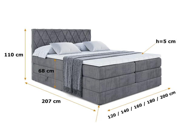 Boxspringbett LEPARO KING - 5