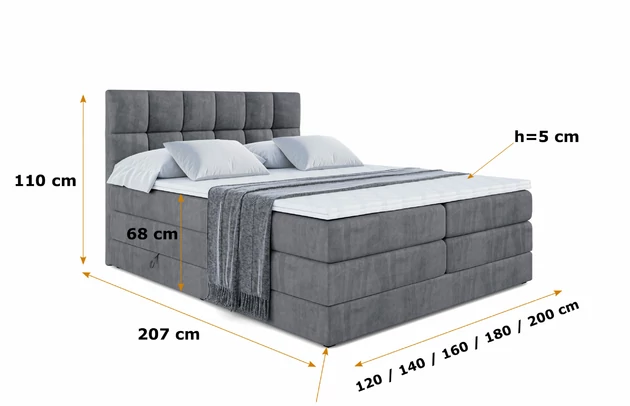 Boxspringbett RICAR KING - 5