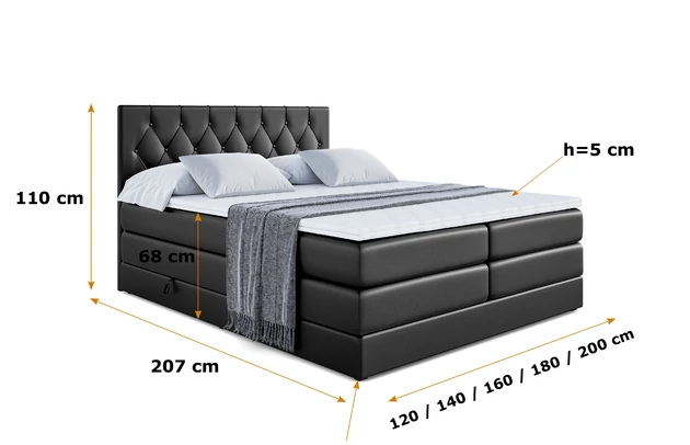 Boxspringbett VELANTO-BZ KING - 5