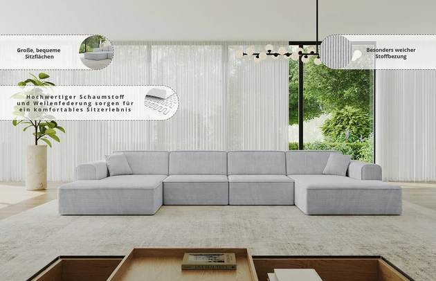 Wohnlandschaft IREA-U2-v3 - 6