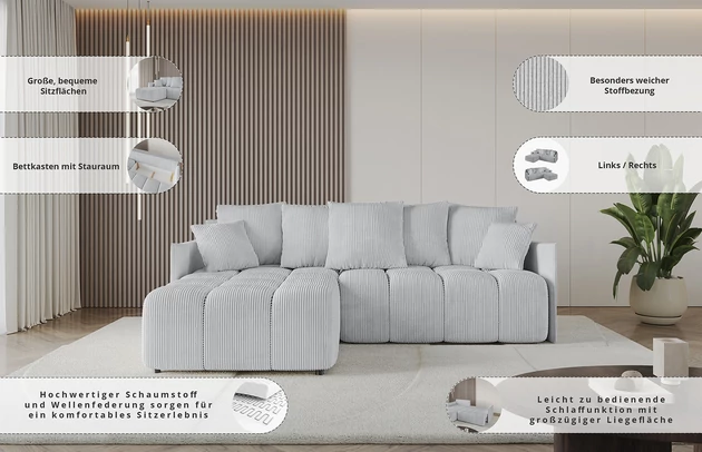 Ecksofa LONLI-L - 8