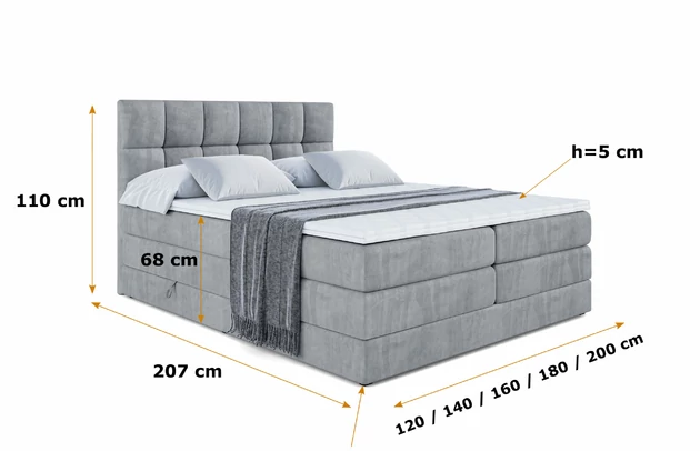 Boxspringbett RICAR KING - 5