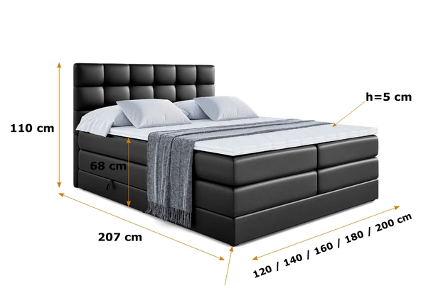 Boxspringbett BRUGO KING - 4