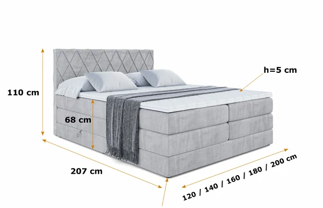 Boxspringbett LEPARO KING - 5