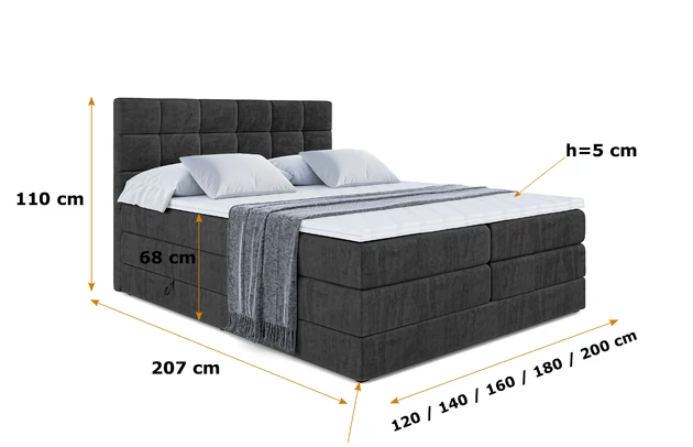 Boxspringbett BRUGO KING - 4