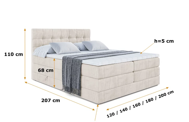 Boxspringbett BRUGO KING - 5
