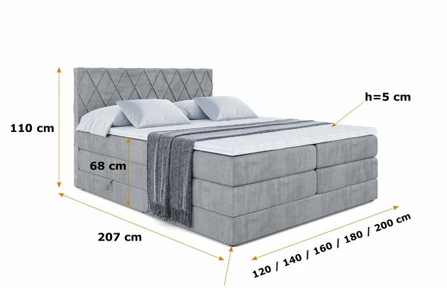 Boxspringbett LEPARO KING - 5