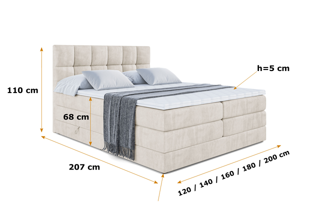 Boxspringbett RICAR KING - 5