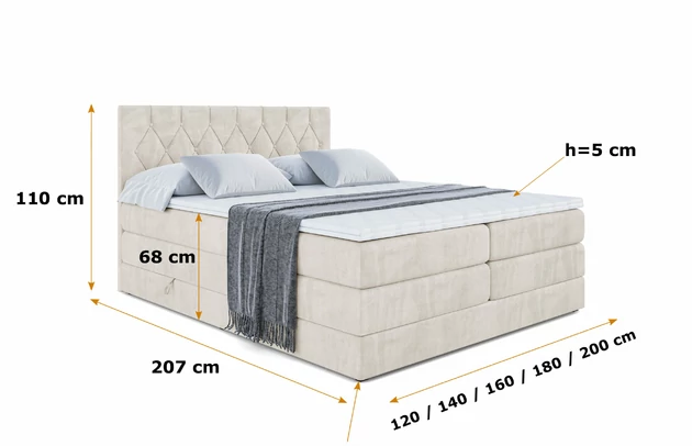 Boxspringbett VELANTO-BZ KING - 5