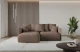 Bezug: Samt, Farbe: Braun - Dream Velvet 202.37, Stellvariante: Ottomane Links, Stoffbeschreibung: Polsterstoff Dream Velvet: Wasserabweisender und leicht zu reinigender Möbelstoff, scheuerfest (30.000 Martindale-Zyklen) lichtecht (6) und pillingarm (4-5), aus 100 % PES, Gewicht 360 g/m2 ±5 %, Materialzusammensetzung: 100% Polyseter, Pilling Resistenz: 4, Abriebfestigkeit: 4, Scheuerbeständigkeit: 100000 Martindale-Zyklen, Ausstattung: Kissen, Zimmer: Wohnzimmer, Tiefe: 177 cm, Breite: 216 cm, Höhe: 72 cm, Länge der Schlaffläche: 202 cm, Breite der Schlaffläche: 158 cm, Liegehöhe: 42 cm, Anzahl der Sitzflächen: 4, Anzahl der Rückenkissen: 5, Art der Rückenkissen: Rückenkissen, Annzahl der Sitzkissen: 2, Anzahl der Zierkissen: 2, Tiefe der Armlehnen: 123 cm, Breite der Armlehnen: 7 cm, Höhe der Armlehnen: 60 cm, Breite der Ottomane: 101 cm, Tiefe der Ottomane: 158 cm, Tiefe der Sitzfläche: 114 cm, Sitzhöhe: 42 cm, Art des Stauraumes: Innenfach geschlossen, Material der Füße: Kunststoff, Höhe der Füße: 5 cm, Farbe der Füße: Schwarz, Schlaffunktion: Mit Schlaffunktion - 1