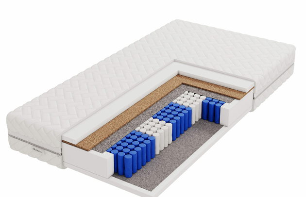 Länge: 200 cm, Härtegrad der Matratze: Mittelhart H3 + Hart H4, Breite: 100 cm, Höhe: 20 cm, Größe: 100x200 cm, Maximale Körpergewicht: 120 kg, Matratze: Mittelhart / Hart, Matratzentyp: Taschenfederkern-MULTIPOCKET mit 7 Zonen (12 cm), Gewicht: 20 kg - 1