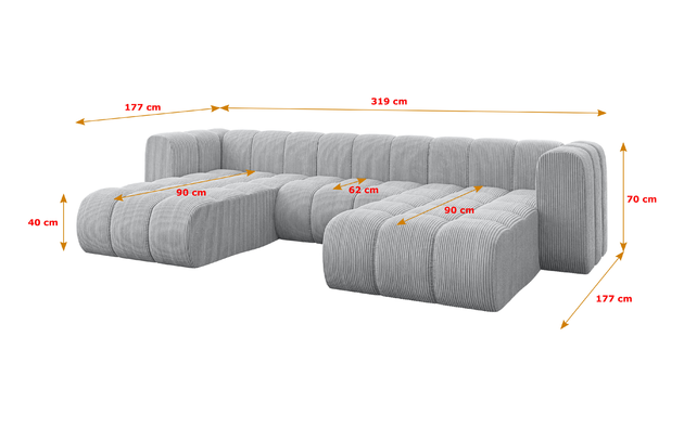 Wohnlandschaft Joren-U1 - 5