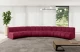Bezug: Samt, Farbe: Bordeauxrot - Monolith 59, Stellvariante: U-Form, Stoffbeschreibung: MONOLITH: Wasserabweisender und leicht zu reinigender Möbelstoff, scheuerfest (100.000 Martindale-Zyklen) lichtecht (5) und pillingarm (4-5), aus 100 % PES, Gewicht 330 g/m2 ±5 %, Materialzusammensetzung: 100% Polyseter, Pilling Resistenz: 4, Abriebfestigkeit: 5, Scheuerbeständigkeit: 100000 Martindale-Zyklen, Zimmer: Wohnzimmer, Tiefe: 174 cm, Breite: 490 cm, Höhe: 70 cm, Anzahl der Sitzflächen: 7, Sitzfüllung: Wellenfeder, Art der Rückenkissen: Rückenlehne - feste, Tiefe der Sitzfläche: 62 cm, Sitzhöhe: 40 cm, Schlaffunktion: Ohne Schlaffunktion - 1