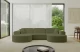 Bezug: Bouclé, Farbe: Grün - Quelle 38, Stellvariante: U-Form, Stoffbeschreibung: Polsterstoff Quelle: hochwertiger Bouclé Stoff, strapazierfähig, atmungsaktiv und pflegeleicht. (80.000 Martindale-Zyklen) 100 % PES, pillingarm(4-5), Gewicht 315 g/m² ±5 %, Materialzusammensetzung: 100% Polyseter, Pilling Resistenz: 5, Abriebfestigkeit: 5, Scheuerbeständigkeit: 80000 Martindale-Zyklen, Ausstattung: Kissen, Zimmer: Wohnzimmer, Tiefe: 171 cm, Breite: 303 cm, Höhe: 79,5 cm, Anzahl der Sitzflächen: 4, Sitzfüllung: Wellenfeder + HR35 und T30-Schaum, Art der Rückenkissen: Rückenlehne - feste, Annzahl der Sitzkissen: 3, Anzahl der Zierkissen: 2, Breite der Armlehnen: 20 cm, Höhe der Armlehnen: 58 cm, Breite der Ottomane: 109 cm, Tiefe der Ottomane: 151 cm, Tiefe der Sitzfläche: 62 cm, Sitzhöhe: 43,5 cm, Schlaffunktion: Ohne Schlaffunktion - 1