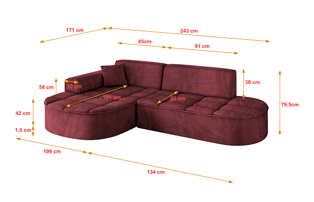 Ecksofa TARO-L1 - 4