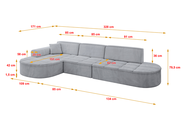 Ecksofa TARO-L2 - 4