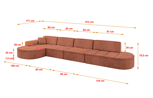 Ecksofa TARO-L3 - 4