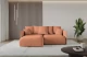Bezug: Samt, Farbe: Apricot - Kronos 41, Stellvariante: Ottomane Links, Stoffbeschreibung: KRONOS: Scheuerfester (50.000 Martindale-Zyklen), flauschiger Möbelstoff mit weicher Plüschoberfläche, lichtecht (5), reibecht (4-5), pillingarm (4). Gewicht 275 g/m2 ±5%., Materialzusammensetzung: 100% Polyseter, Pilling Resistenz: 5, Abriebfestigkeit: 4, Scheuerbeständigkeit: 50000 Martindale-Zyklen, Ausstattung: Kissen, Zimmer: Wohnzimmer, Tiefe: 177 cm, Breite: 216 cm, Höhe: 72 cm, Länge der Schlaffläche: 202 cm, Breite der Schlaffläche: 158 cm, Liegehöhe: 42 cm, Anzahl der Sitzflächen: 4, Sitzfüllung: Wellenfeder + HR35 und T30-Schaum, Anzahl der Rückenkissen: 5, Art der Rückenkissen: Rückenkissen, Annzahl der Sitzkissen: 2, Anzahl der Zierkissen: 2, Tiefe der Armlehnen: 123 cm, Breite der Armlehnen: 7 cm, Höhe der Armlehnen: 60 cm, Breite der Ottomane: 101 cm, Tiefe der Ottomane: 158 cm, Tiefe der Sitzfläche: 114 cm, Sitzhöhe: 42 cm, Art des Stauraumes: Innenfach geschlossen, Material der Füße: Kunststoff, Höhe der Füße: 5 cm, Farbe der Füße: Schwarz, Schlaffunktion: Mit Schlaffunktion - 1