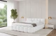 Bezug: Bouclé, Farbe: Weiß - Quelle 01, Stoffbeschreibung: Polsterstoff Quelle: hochwertiger Bouclé Stoff, strapazierfähig, atmungsaktiv und pflegeleicht. (80.000 Martindale-Zyklen) 100 % PES, pillingarm(4-5), Gewicht 315 g/m² ±5 %, Zimmer: Schlafzimmer, Länge: 226 cm, Breite: 152 cm, Höhe: 81 cm, Größe: 120x200 cm, Länge der Schlaffläche: 200 cm, Breite der Schlaffläche: 120 cm, Liegehöhe: 48 cm, Matratze: Mit H3 / H4 Taschenfederkern Matratze, Höhe der Matratze: 25 cm, Matratzentyp: Taschenfederkernmatratze, Bettkasten: Ja, Anzahl der Bettkasten: 1, Höhe der Bettkasten: 30 cm, Höhe des Kopfteils: 81 cm, Dicke des Kopfteils: 8 cm, Gepolsterte Rückseite: Nein - 1