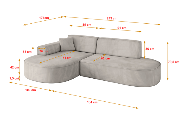 Ecksofa MARI-L1 - 4