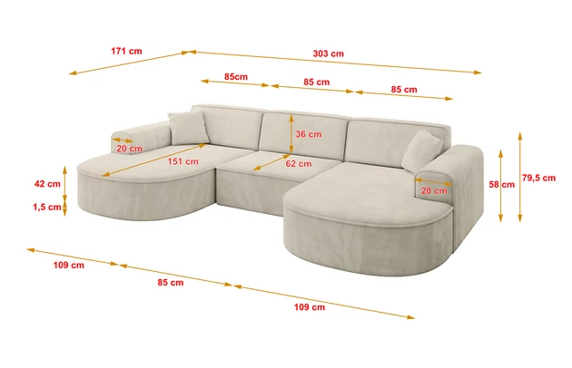 Wohnlandschaft MARI-U1 - 4