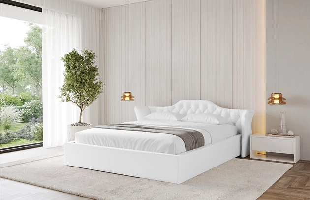 Bezug: Kunstleder, Farbe: Weiß - Soft 17, Stoffbeschreibung: Polsterstoff SOFT:Leicht zu reinigendes Lederimitat. scheuerfest (100.000 Martindale-Zyklen). lichtecht (6). reibecht (4-5). 100%PU (Oberseite) + 75%PES mit 25%CO (Unterseite), Zimmer: Schlafzimmer, Länge: 215 cm, Breite: 136 cm, Höhe: 81 cm, Größe: 120x200 cm, Länge der Schlaffläche: 200 cm, Breite der Schlaffläche: 120 cm, Liegehöhe: 48 cm, Matratze: Mit H3 / H4 Taschenfederkern Matratze, Höhe der Matratze: 25 cm, Matratzentyp: Taschenfederkernmatratze, Bettkasten: Ja, Anzahl der Bettkasten: 1, Höhe der Bettkasten: 30 cm, Höhe des Kopfteils: 81 cm, Dicke des Kopfteils: 8 cm, Gepolsterte Rückseite: Nein - 1