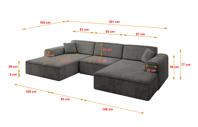 Wohnlandschaft IREA-U1-v3 - 4