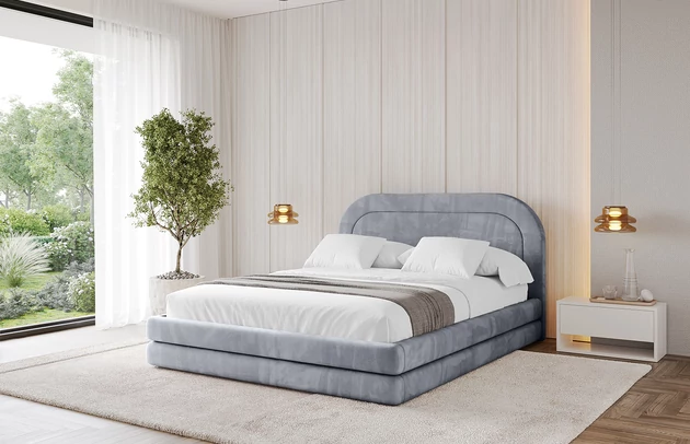 Bezug: Samt, Farbe: Grau - Casablanca 2314, Stoffbeschreibung: Polsterstoff Casablanca: „Pet-friendly“, leicht zu reinigen (CleanBOO+), wasserabweisend mit Lotuseffekt, scheuerfest (45.000 Martindale- Zyklen), Gewicht 310g/m2 ±5 %, Zimmer: Schlafzimmer, Länge: 224 cm, Breite: 148 cm, Höhe: 110 cm, Größe: 120x200 cm, Länge der Schlaffläche: 200 cm, Breite der Schlaffläche: 120 cm, Liegehöhe: 48 cm, Matratze: Mit H3 / H4 Taschenfederkern Matratze, Höhe der Matratze: 25 cm, Bettkasten: Ja, Anzahl der Bettkasten: 1, Höhe der Bettkasten: 33 cm, Höhe des Kopfteils: 110 cm, Dicke des Kopfteils: 8 cm, Dicke des Fußteils: 7 cm, Gepolsterte Rückseite: Nein - 1