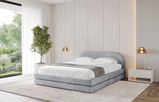 Bezug: Samt, Farbe: Hellgrau - Monolith 84, Stoffbeschreibung: MONOLITH: Wasserabweisender und leicht zu reinigender Möbelstoff, scheuerfest (100.000 Martindale-Zyklen) lichtecht (5) und pillingarm (4-5), aus 100 % PES, Gewicht 330 g/m2 ±5 %, Zimmer: Schlafzimmer, Länge: 224 cm, Breite: 148 cm, Höhe: 81 cm, Größe: 120x200 cm, Länge der Schlaffläche: 200 cm, Breite der Schlaffläche: 120 cm, Liegehöhe: 48 cm, Matratze: Mit H3 / H4 Taschenfederkern Matratze, Höhe der Matratze: 25 cm, Bettkasten: Ja, Anzahl der Bettkasten: 1, Höhe der Bettkasten: 33 cm, Höhe des Kopfteils: 81 cm, Dicke des Kopfteils: 8 cm, Dicke des Fußteils: 7 cm, Gepolsterte Rückseite: Nein - 1