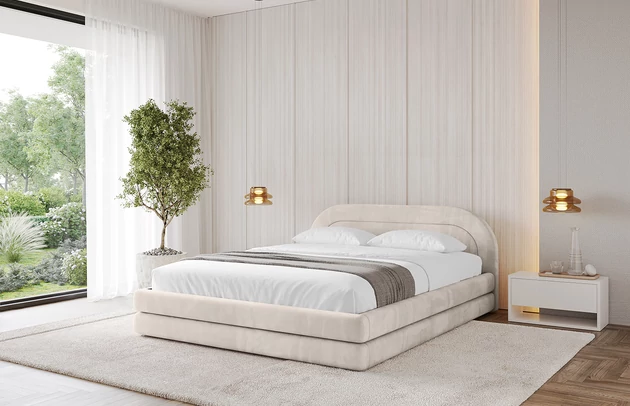 Bezug: Velvet, Farbe: Beige - Casablanca 2301, Stoffbeschreibung: Polsterstoff Casablanca: „Pet-friendly“, leicht zu reinigen (CleanBOO+), wasserabweisend mit Lotuseffekt, scheuerfest (45.000 Martindale- Zyklen), Gewicht 310g/m2 ±5 %, Zimmer: Schlafzimmer, Länge: 224 cm, Breite: 148 cm, Höhe: 81 cm, Größe: 120x200 cm, Länge der Schlaffläche: 200 cm, Breite der Schlaffläche: 120 cm, Matratze: Mit H3 / H4 Taschenfederkern Matratze, Höhe der Matratze: 25 cm, Bettkasten: Ja, Anzahl der Bettkasten: 1, Höhe der Bettkasten: 33 cm, Höhe des Kopfteils: 81 cm, Dicke des Kopfteils: 8 cm, Dicke des Fußteils: 7 cm, Gepolsterte Rückseite: Nein - 1