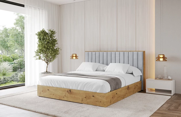 Bezug: Samt, Farbe: Hellgrau - Monolith 84, Stoffbeschreibung: MONOLITH: Wasserabweisender und leicht zu reinigender Möbelstoff, scheuerfest (100.000 Martindale-Zyklen) lichtecht (5) und pillingarm (4-5), aus 100 % PES, Gewicht 330 g/m2 ±5 %, Zimmer: Schlafzimmer, Länge: 220 cm, Breite: 140 cm, Höhe: 107 cm, Größe: 120x200 cm, Länge der Schlaffläche: 200 cm, Breite der Schlaffläche: 120 cm, Liegehöhe: 48 cm, Matratze: Mit H3 / H4 Taschenfederkern Matratze, Höhe der Matratze: 25 cm, Matratzentyp: Taschenfederkernmatratze, Bettkasten: Ja, Anzahl der Bettkasten: 1, Höhe der Bettkasten: 30 cm, Höhe des Kopfteils: 107 cm, Dicke des Kopfteils: 8 cm, Gepolsterte Rückseite: Nein - 1