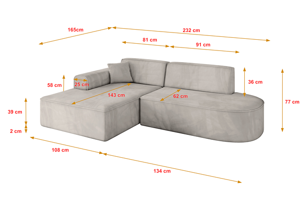 Ecksofa IREA-L1-v3 - 4