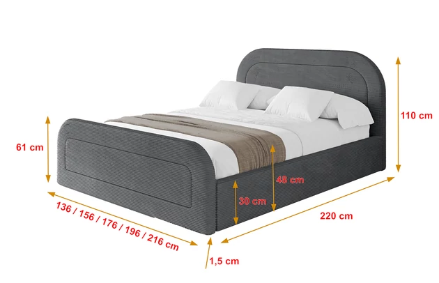 Polsterbett LERAY-Z - 4